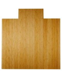 Anji Mountain Bamboo Deluxe Roll-Up Chair Mat, 55in x 57in, 8 mm"-Thick, Natural