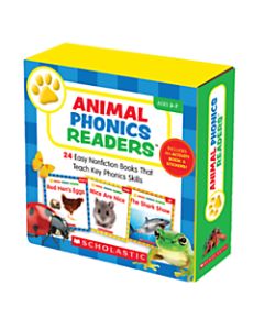 Scholastic Animal Phonics Readers Parent Pack, 5in x 5in, Set Of 24 Titles