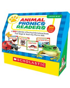 Scholastic Animal Phonics Readers, 12in x 12in, Grades Pre-K - 2, 6 Sets Of 24 Titles