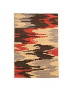 Linon Honora Area Rug, 24inH x 36inW, Jargon Brown/Terracotta