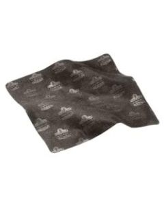Ergodyne Skullerz 3216 Microfiber Cleaning Cloths, Black, Pack Of 12 Cloths