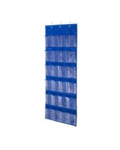 Honey-Can-Do Over-The-Door 24-Pocket Closet Organizer, 57inH x 21inW x 2 1/2inD, Navy