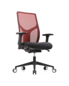 WorkPro 4000 Series Multifunction Ergonomic Mesh/Fabric High-Back Executive Chair, Red/Black