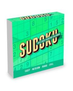 TF Publishing Arts & Entertainment Daily Desktop Calendar, 5-1/4in x 5-1/4in, Sudoku, January To December 2022