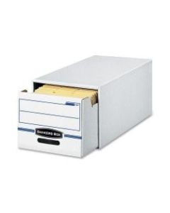 Bankers Box Stor/Drawer File, Letter Size, 11 1/2in x 14in x 25 1/2in, 60% Recycled, White/Blue, Pack Of 6