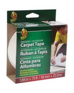 Duck Brand Indoor/outdoor Double-sided Carpet Tape, 1.88in x 25 Yd., White