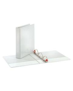 Cardinal XtraValue ClearVue 3-Ring Binder With Locking Slant-D Rings, 1 1/2in D-Rings, 52% Recycled, White