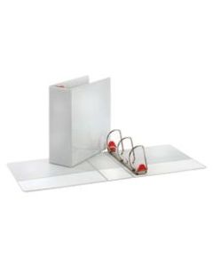 Cardinal XtraValue ClearVue 3-Ring Binder With Locking Slant-D Rings, 4in D-Rings, 52% Recycled, White