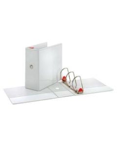 Cardinal XtraValue ClearVue 3-Ring Binder With Locking Slant-D Rings, 5in D-Rings, 52% Recycled 3-Ring Binder, White