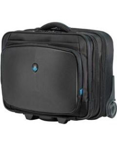 Mobile Edge AWVRC1 Carrying Case (Rolling Briefcase) for 17.3in Notebook - Black, Teal - Neoprene, 1680D Ballistic Nylon - Trolley Strap, Telescoping Handle, Handle, Hand Grip - 15.5in Height x 10in Width x 18.5in Depth