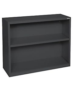 Lorell Fortress Series Steel Bookcase, 2-Shelf, Black