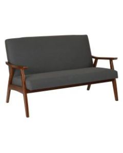 Axe Six Work Smart Davis Loveseat, Klein Charcoal/Medium Espresso