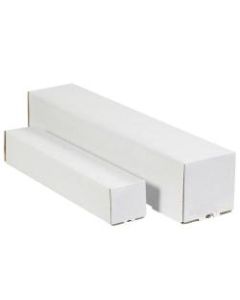 Office Depot Brand Square Mailing Tubes, 5inH x 5inW x 12inD, White, Pack Of 25