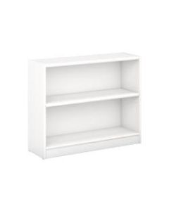 Bush Furniture Universal 2 Shelf Bookcase, Pure White, Standard Delivery