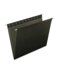 Oxford Color 1/5-Cut Hanging Folders, Letter Size, Black, Box Of 25