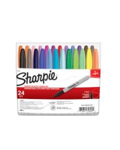 Sharpie Precision Point Permanent Markers, Fine Point, Assorted Colors, Set Of 24