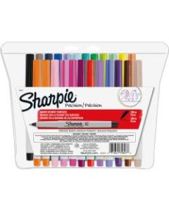 Sharpie Precision Point Permanent Markers, Ultra-Fine Point, Assorted Colors, Set Of 24