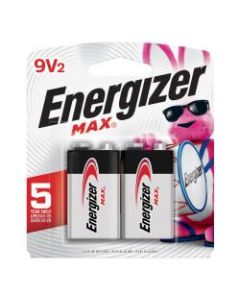 Energizer Max 9-Volt Alkaline Batteries, Pack Of 2