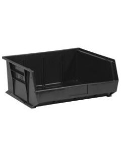 Office Depot Brand Plastic Stack & Hang Bin Boxes, Small Size, 14 3/4in x 16 1/2in x 7in, Black, Pack Of 6