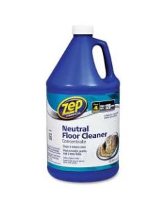 Zep Neutral Floor Cleaner Concentrate - Concentrate Liquid - 128 fl oz (4 quart) - 4 / Carton - Blue