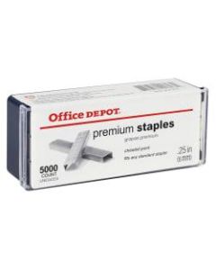 Office Depot Brand Staples, 1/4in Premium, Full Strip, Box Of 5,000
