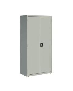 Lorell Fortress Series 18inD Steel Storage Cabinet, Fully Assembled, 5-Shelf, Light Gray