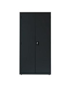 Lorell Fortress Series 18inD Steel Storage Cabinet, Fully Assembled, 5-Shelf, Black