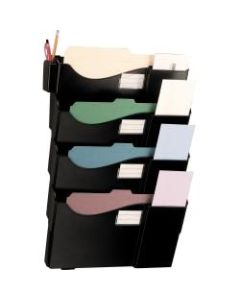 Office Depot Brand Wall 4 Pockets, Letter Size/Legal Size, Black