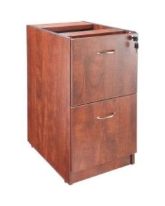 Lorell Essentials 22inD Vertical 2-Drawer Fixed Pedestal File Cabinet, Metal, Cherry