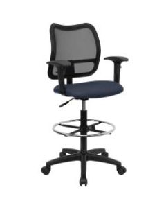 Flash Furniture Mesh Mid-Back Drafting Chair, Navy/Black