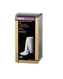 Medline Unna-Z Unna Boot Bandages, 4in x 10 Yd., White, Case Of 12