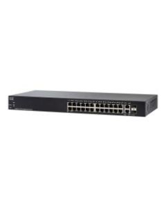 Cisco SG250-26P 26-Port Gigabit PoE Smart Switch - 26 Ports - Manageable - Gigabit Ethernet - 1000Base-T, 1000Base-X - 2 Layer Supported - Modular - 2 SFP Slots - Twisted Pair, Optical Fiber - Lifetime Limited Warranty