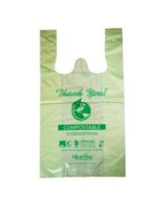 StalkMarket Compostable Large T-Shirt Bags With "Thank You" Graphic, 0.9 mil, 21in x 18-1/2in, Pack Of 500 Bags