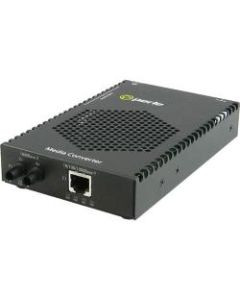 Perle S-1110PP-S2ST40 Media Converter - 1x PoE+ (RJ-45) Ports - 1 x ST Ports - 1000Base-EX, 10/100/1000Base-T - Rail-mountable, Rack-mountable, Wall Mountable