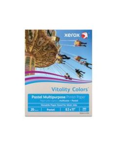 Xerox Vitality Colors Multi-Use Printer Paper, Letter Size (8 1/2in x 11in), 20 Lb, 30% Recycled, Gray, Ream Of 500 Sheets