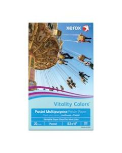 Xerox Vitality Colors Multi-Use Printer Paper, Legal Size (8 1/2in x 14in), 20 Lb, 30% Recycled, Blue, Ream Of 500 Sheets
