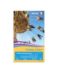 Xerox Vitality Colors Multi-Use Printer Paper, Legal Size (8 1/2in x 14in), 20 Lb, 30% Recycled, Goldenrod, Ream Of 500 Sheets