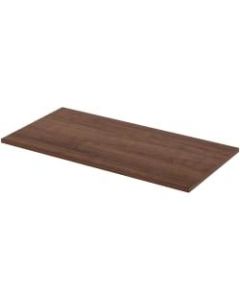 Lorell Quadro Sit-To-Stand Laminate Table Top, 48inW x 24inD, Walnut