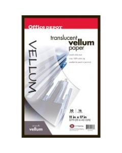 Office Depot Brand Tracing Paper, 11in x 17in, 50 Sheets