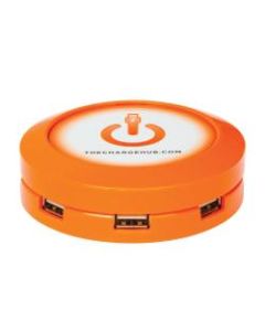ChargeHub X7 7-Port USB Charger, Round, Orange, CRGRD-X7-007
