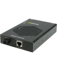 Perle S-1110PP-S1SC10U Media Converter - 1x PoE+ (RJ-45) Ports - 1 x SC Ports - 1000Base-BX-U, 10/100/1000Base-T - Rail-mountable, Rack-mountable, Wall Mountable