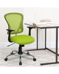 Flash Furniture Mesh Mid-Back Task Chair, Green/Black/Chrome