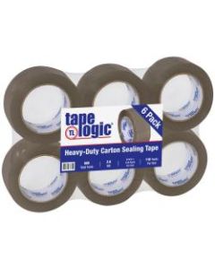 Tape Logic Acrylic Sealing Tape, 3in Core, 2in x 110 Yd., Tan, Pack Of 6