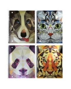 Inkology Spiral Notebooks, 8in x 10-1/2in, College Ruled, 140 Pages (70 Sheets), 3-D Totem Foil Designs, Pack Of 12 Notebooks