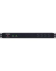 CyberPower RKBS20ST4F8R Rackbar 12 - Outlet Surge with 1800 J - Clamping Voltage 400V, 15 ft, NEMA L5-20P, Straight, EMI/RFI Filtration, Black, Lifetime Warranty