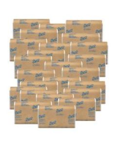 Scott C-Fold 1-Ply Paper Towels, 60% Recycled, 200 Sheets Per Pack, Case Of 12 Packs