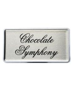 The Mighty Badge Rectangle Signage Kit, 1 1/2in x 3in, Silver, Pack of 10