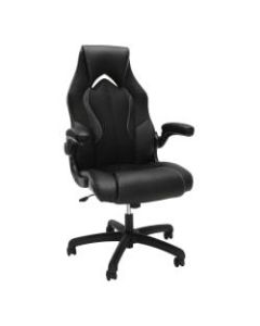 OFM Essentials 3086 Racing-Style Bonded Leather High-Back Gaming Chair, Black
