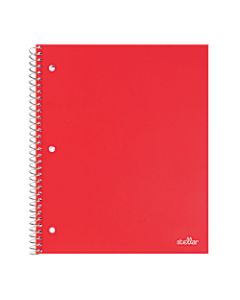 Office Depot Brand Stellar Poly Notebook, 8-1/2in x 11in, 1 Subject, College Ruled, 100 Sheet, Red