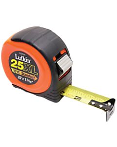 Lufkin 800 Series Xtra-Wide Power Return Tape Measure, SAE, 25ft x 1-3/16in Blade